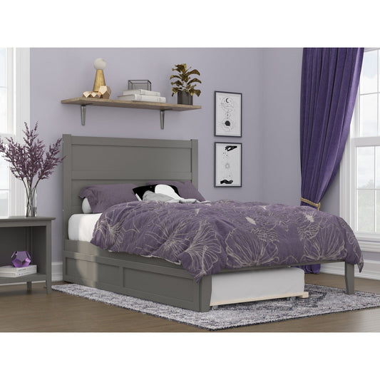 AFI Furnishings NoHo Full Bed with Twin Trundle in Grey AG9111239