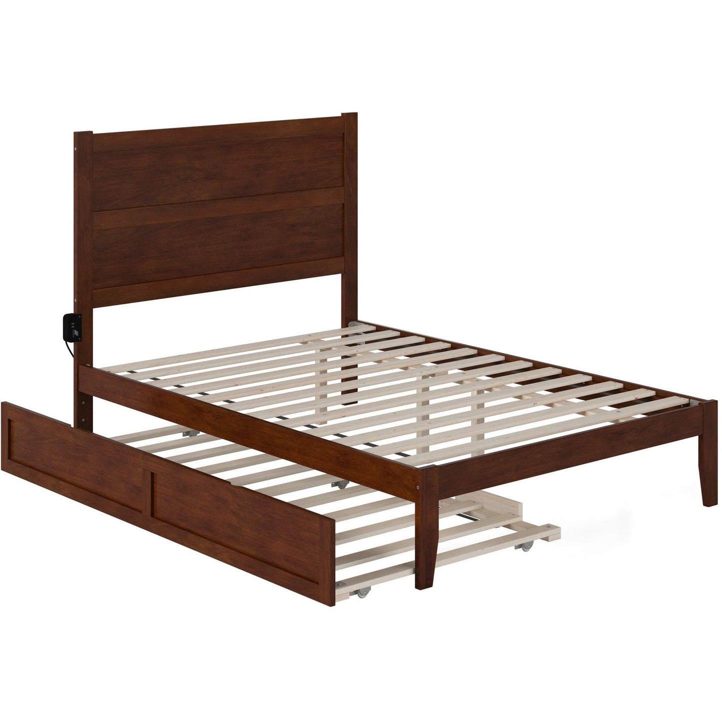 AFI Furnishings NoHo Full Bed with Twin Trundle in Walnut AG9111234