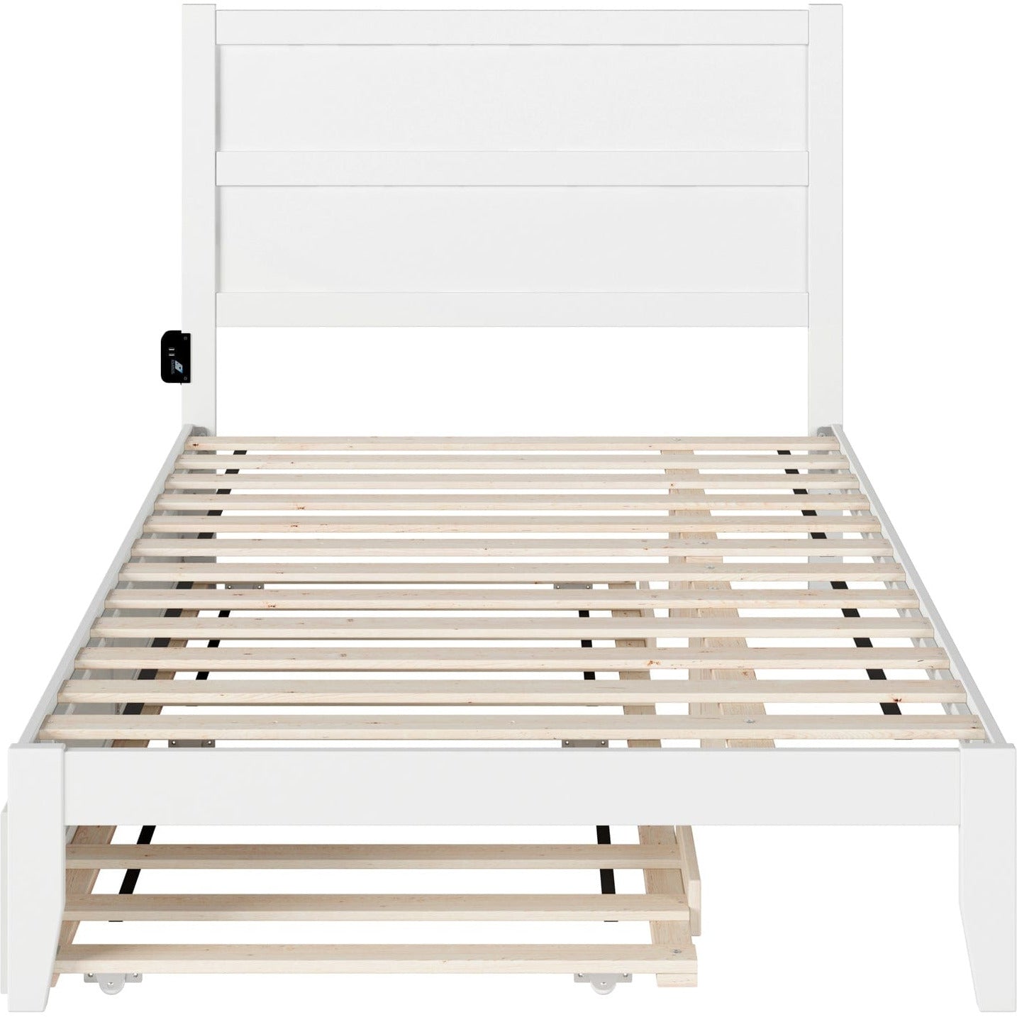 AFI Furnishings NoHo Full Bed with Twin Trundle in White AG9111232