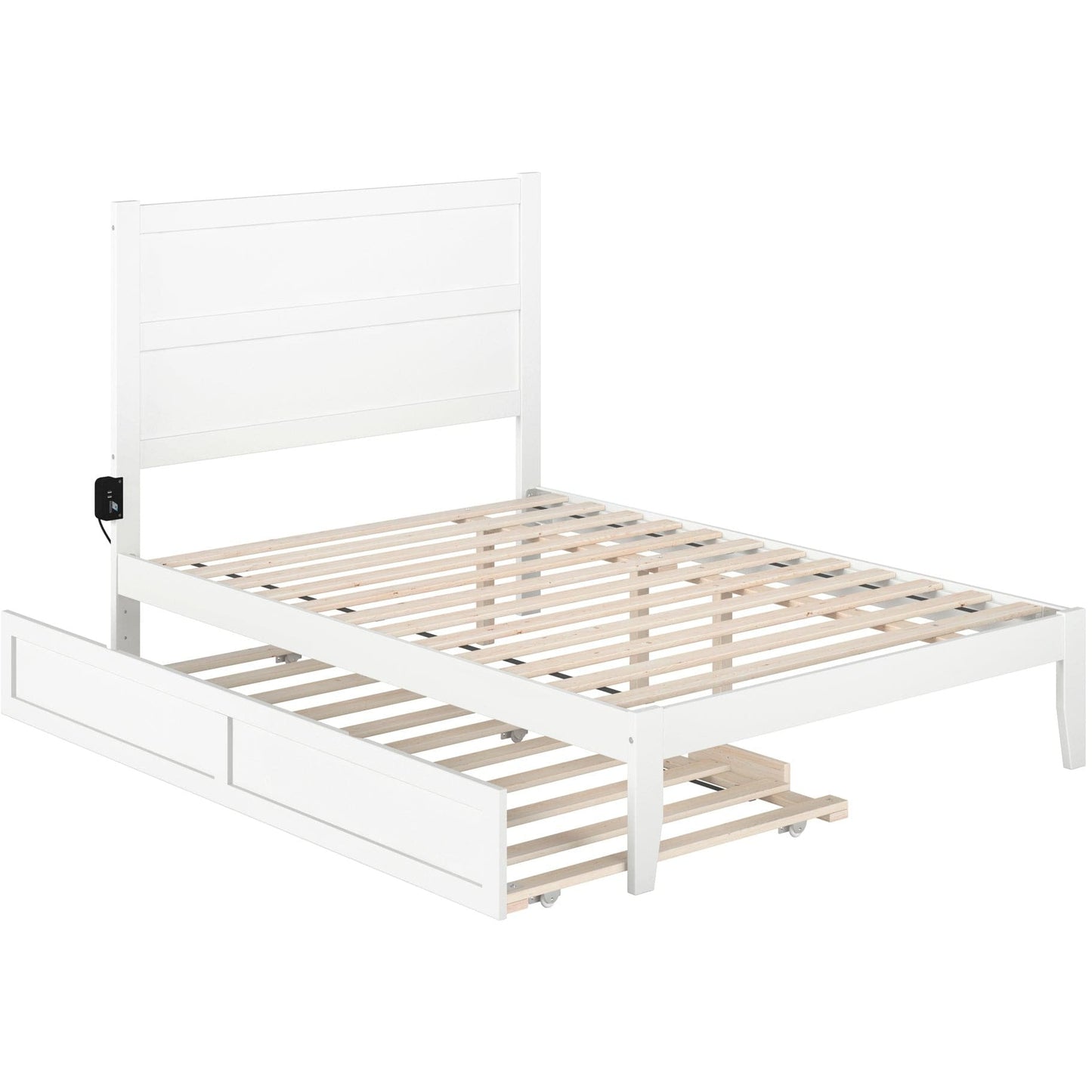 AFI Furnishings NoHo Full Bed with Twin Trundle in White AG9111232