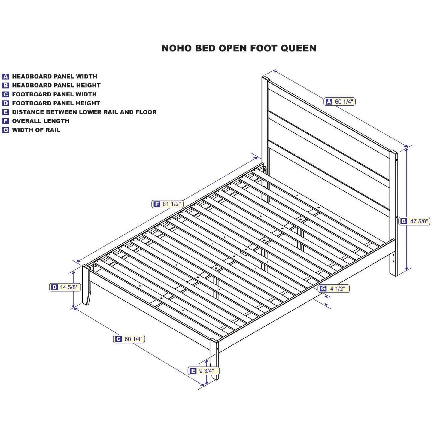 AFI Furnishings NoHo Queen Bed in Grey AG9110049