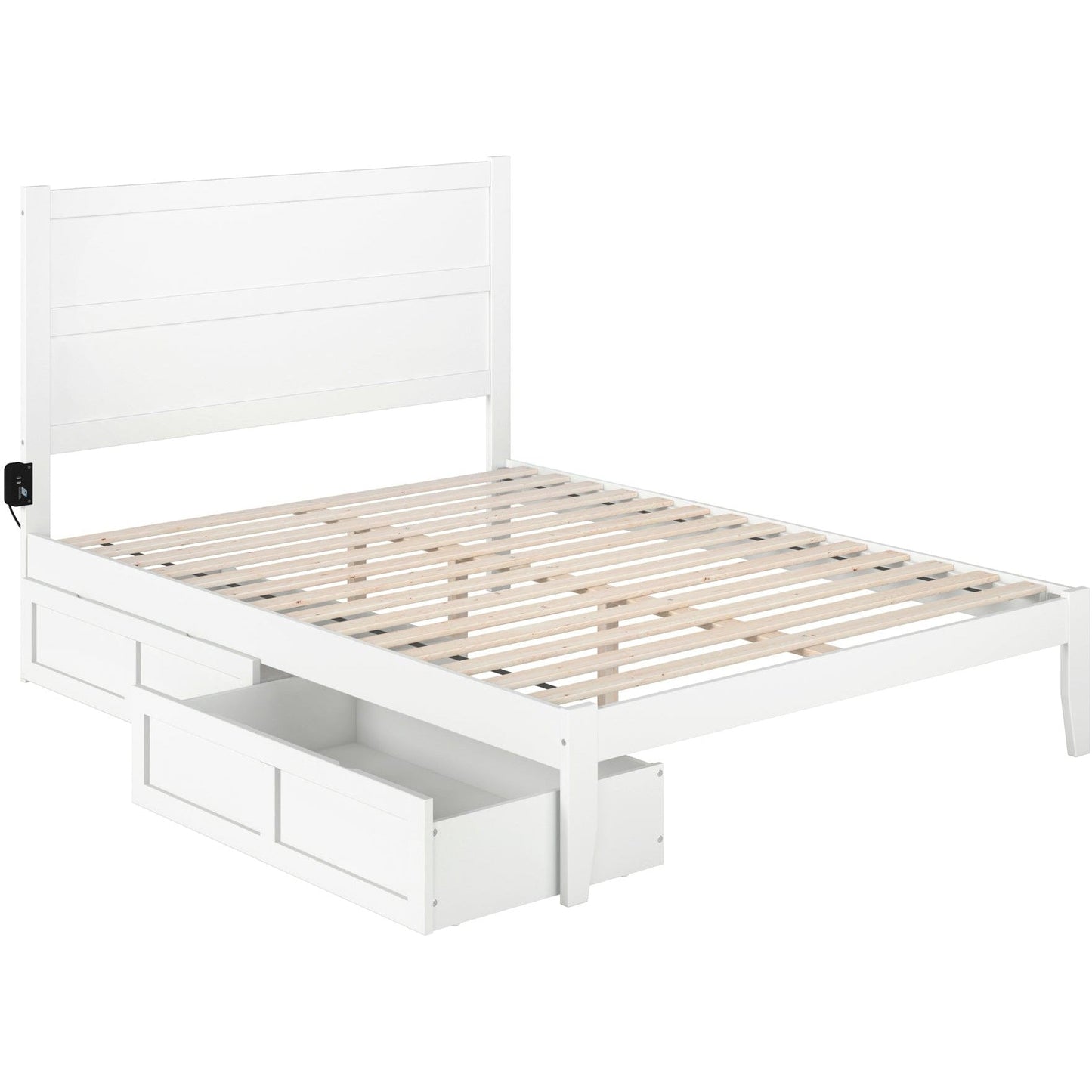 AFI Furnishings NoHo Queen Bed with 2 Drawers in White AG9113442