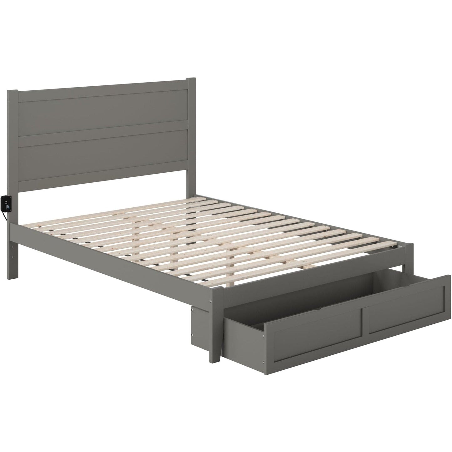 AFI Furnishings NoHo Queen Bed with Foot Drawer in Grey AG9112449