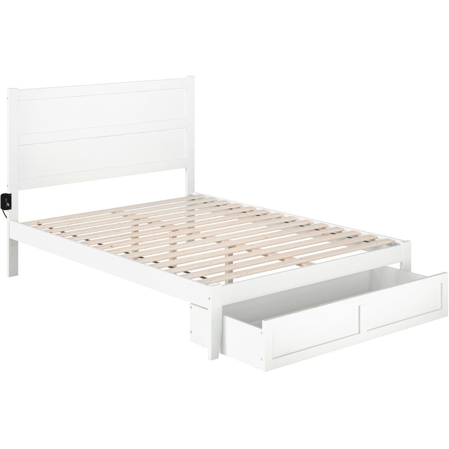 AFI Furnishings NoHo Queen Bed with Foot Drawer in White AG9112442