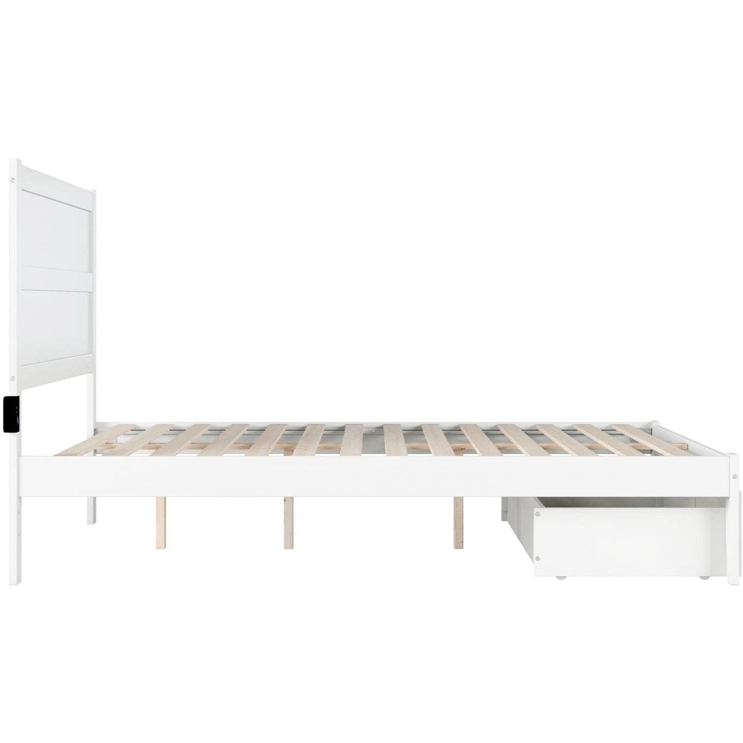 AFI Furnishings NoHo Queen Bed with Foot Drawer in White AG9112442