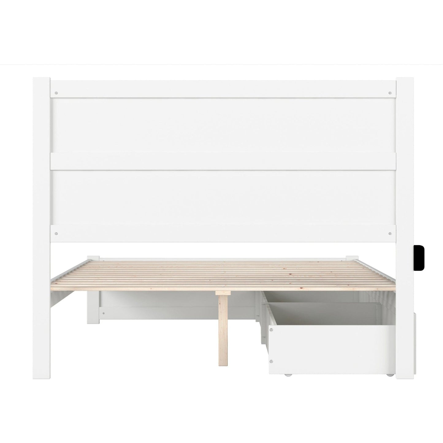 AFI Furnishings NoHo Queen Bed with Footboard and 2 Drawers in White AG9163442