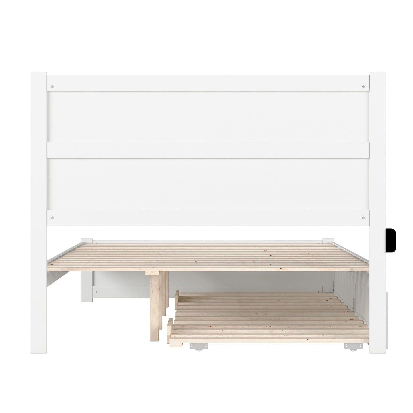 AFI Furnishings NoHo Queen Bed with Footboard and Twin Extra Long Trundle in White AG9161142