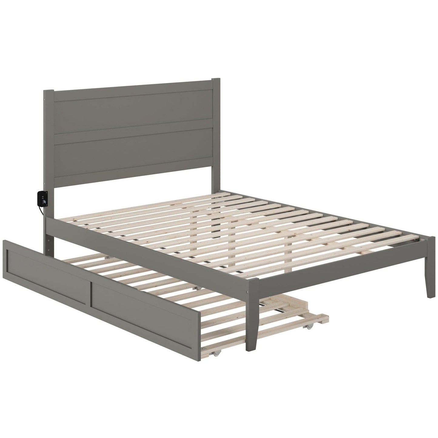 AFI Furnishings NoHo Queen Bed with Twin Extra Long Trundle in Grey AG9111149