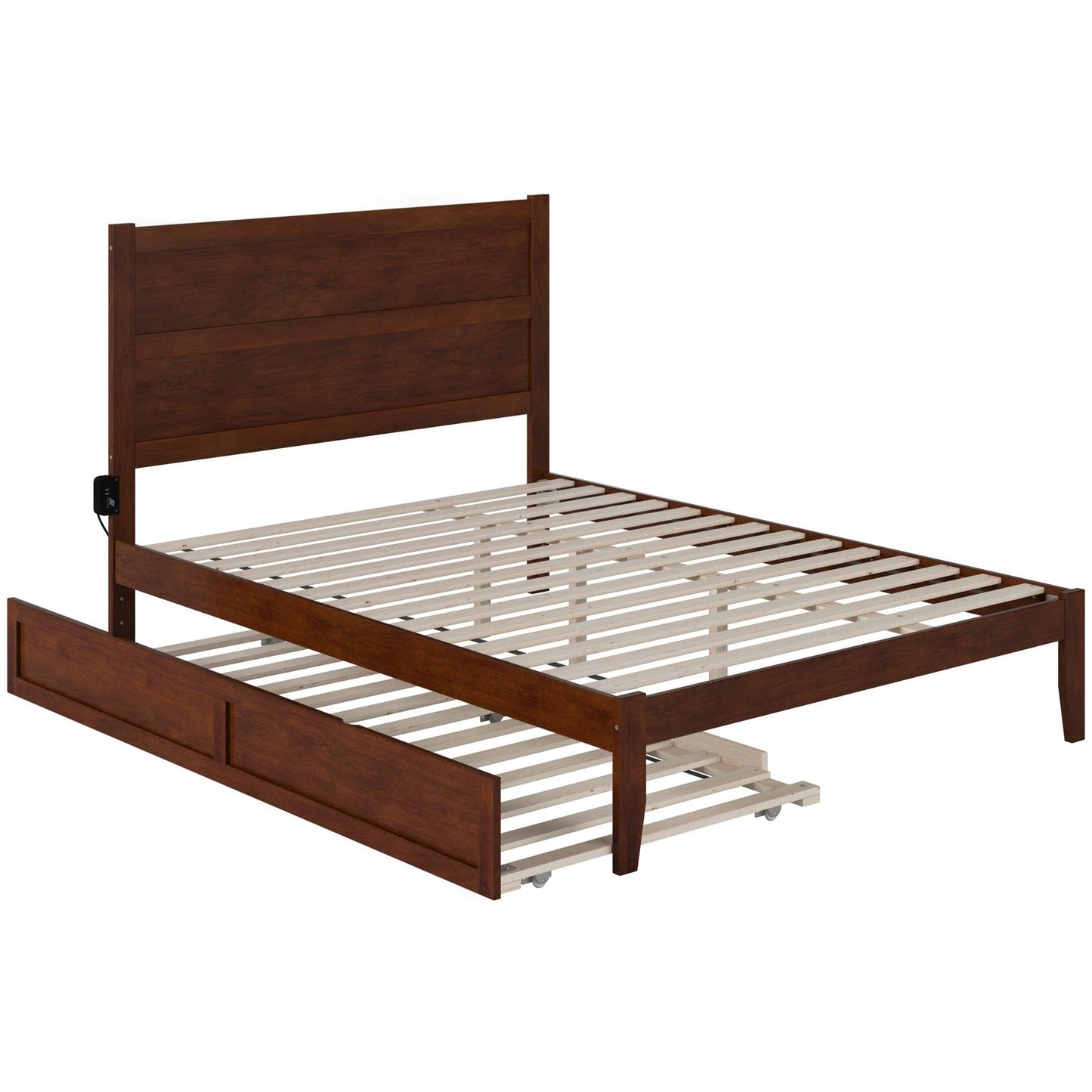 AFI Furnishings NoHo Queen Bed with Twin Extra Long Trundle in Walnut AG9111144