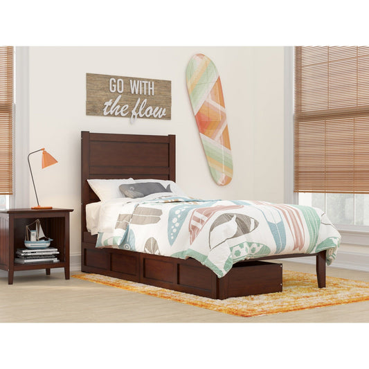 AFI Furnishings NoHo Twin Bed with 2 Drawers in Walnut AG9113324