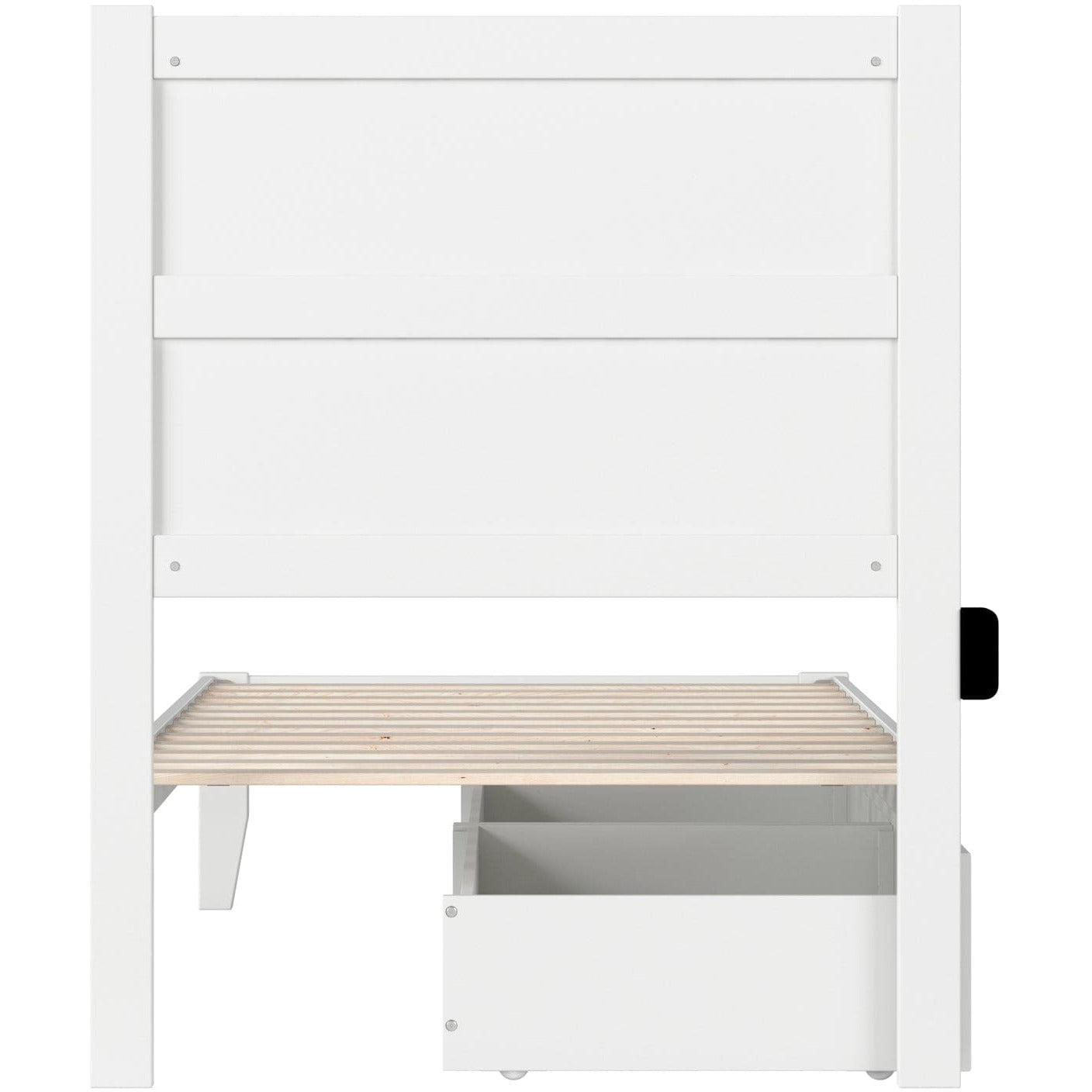 AFI Furnishings NoHo Twin Bed with 2 Drawers in White AG9113322