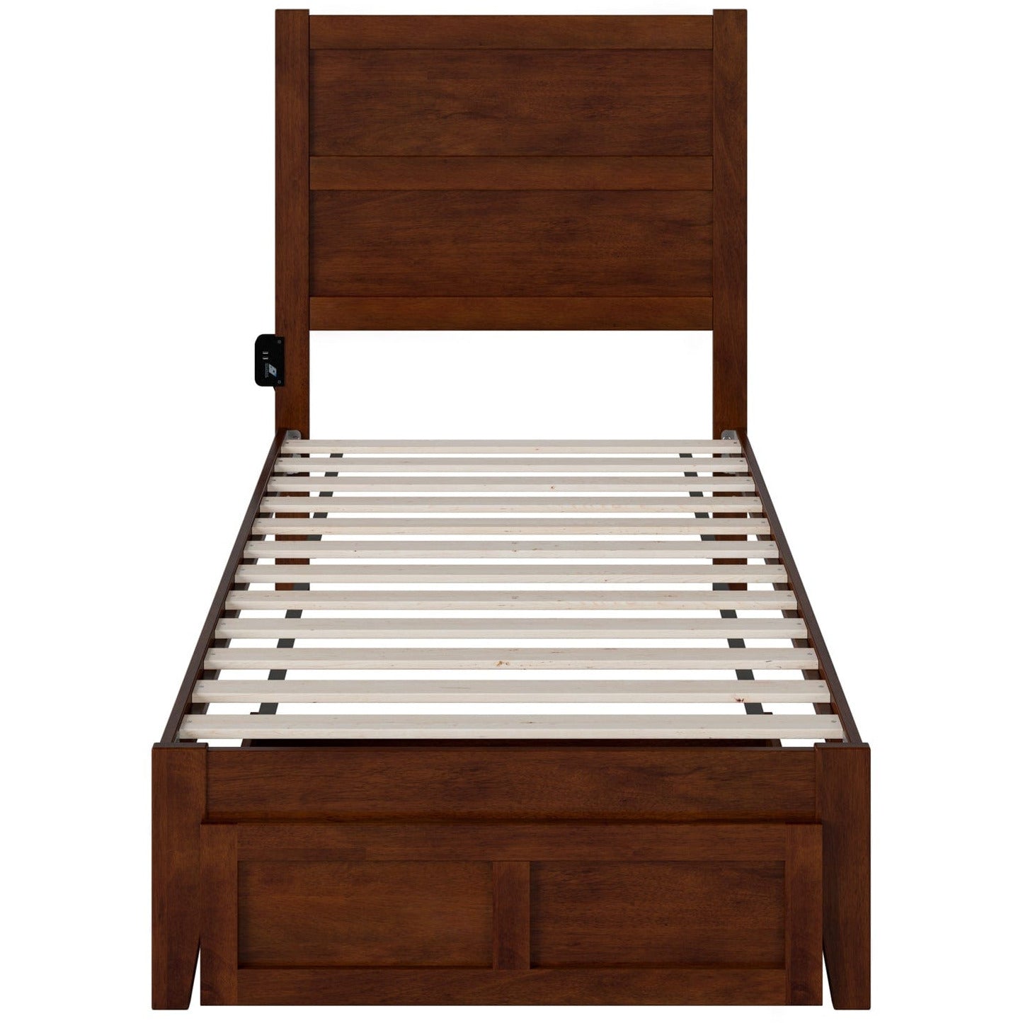 AFI Furnishings NoHo Twin Bed with Foot Drawer in Walnut AG9112224