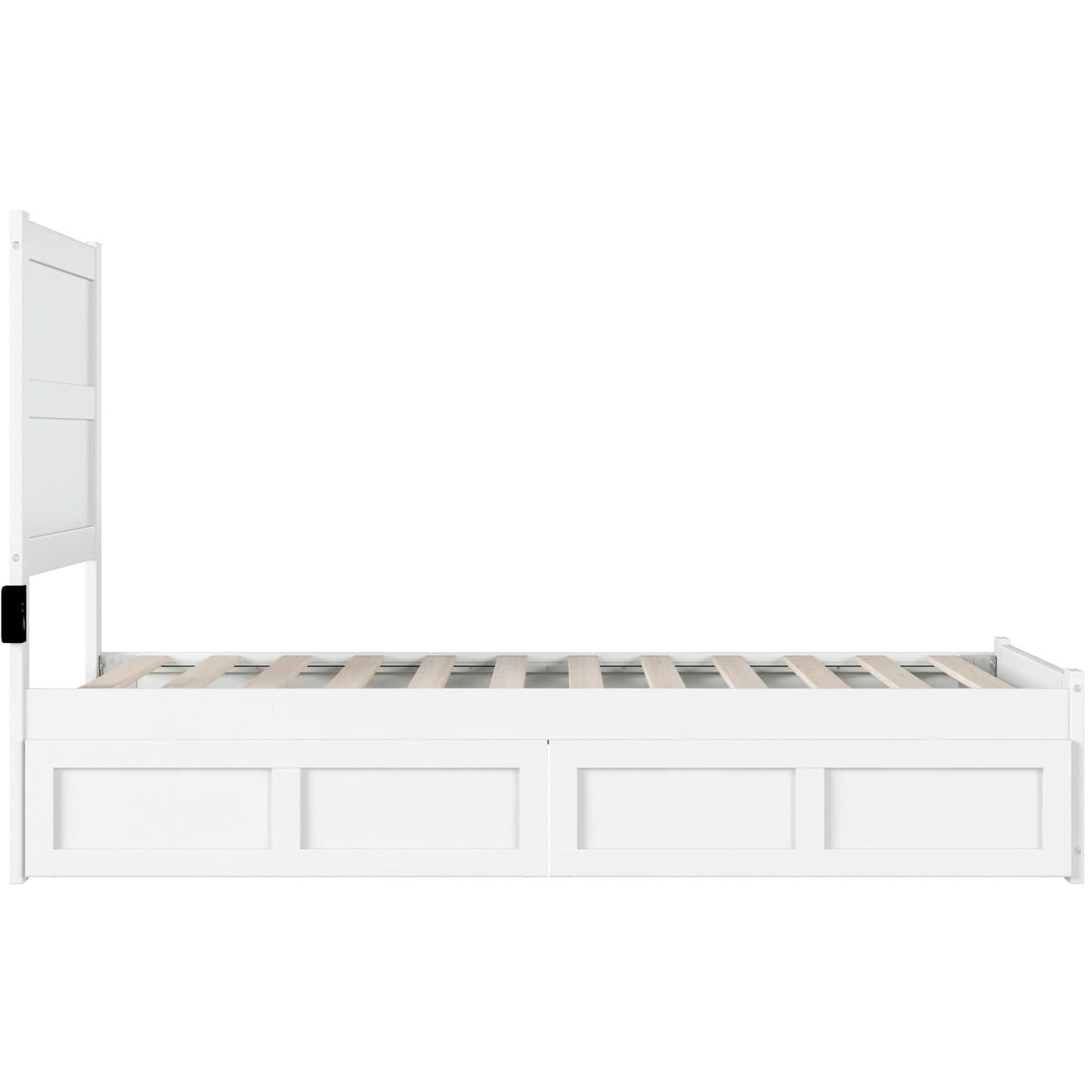 AFI Furnishings NoHo Twin Bed with Footboard and 2 Drawers in White AG9163322