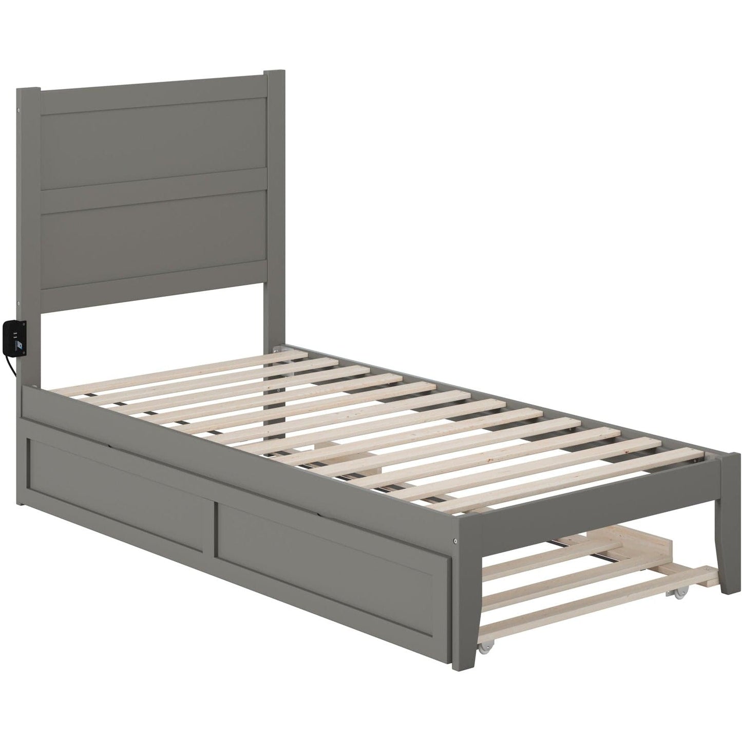 AFI Furnishings NoHo Twin Bed with Twin Trundle in Grey AG9111229