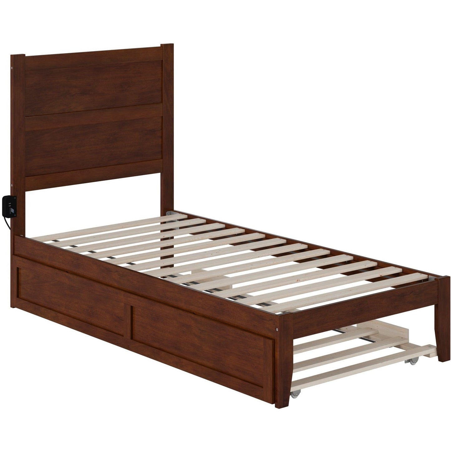 AFI Furnishings NoHo Twin Bed with Twin Trundle in Walnut AG9111224