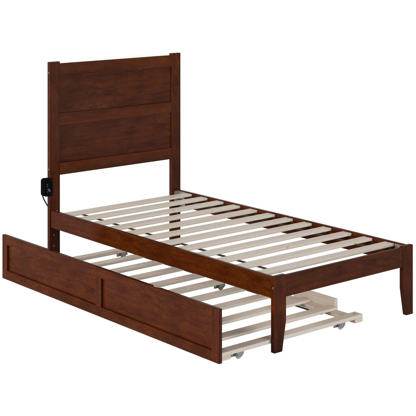 AFI Furnishings NoHo Twin Bed with Twin Trundle in Walnut AG9111224