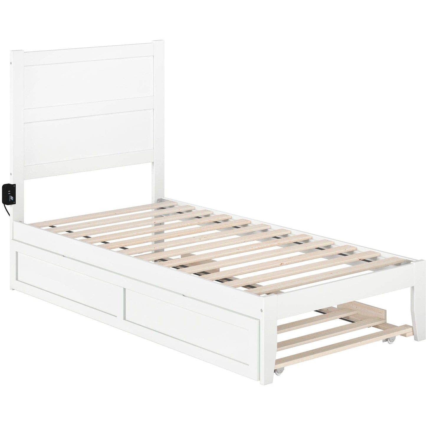 AFI Furnishings NoHo Twin Bed with Twin Trundle in White AG9111222