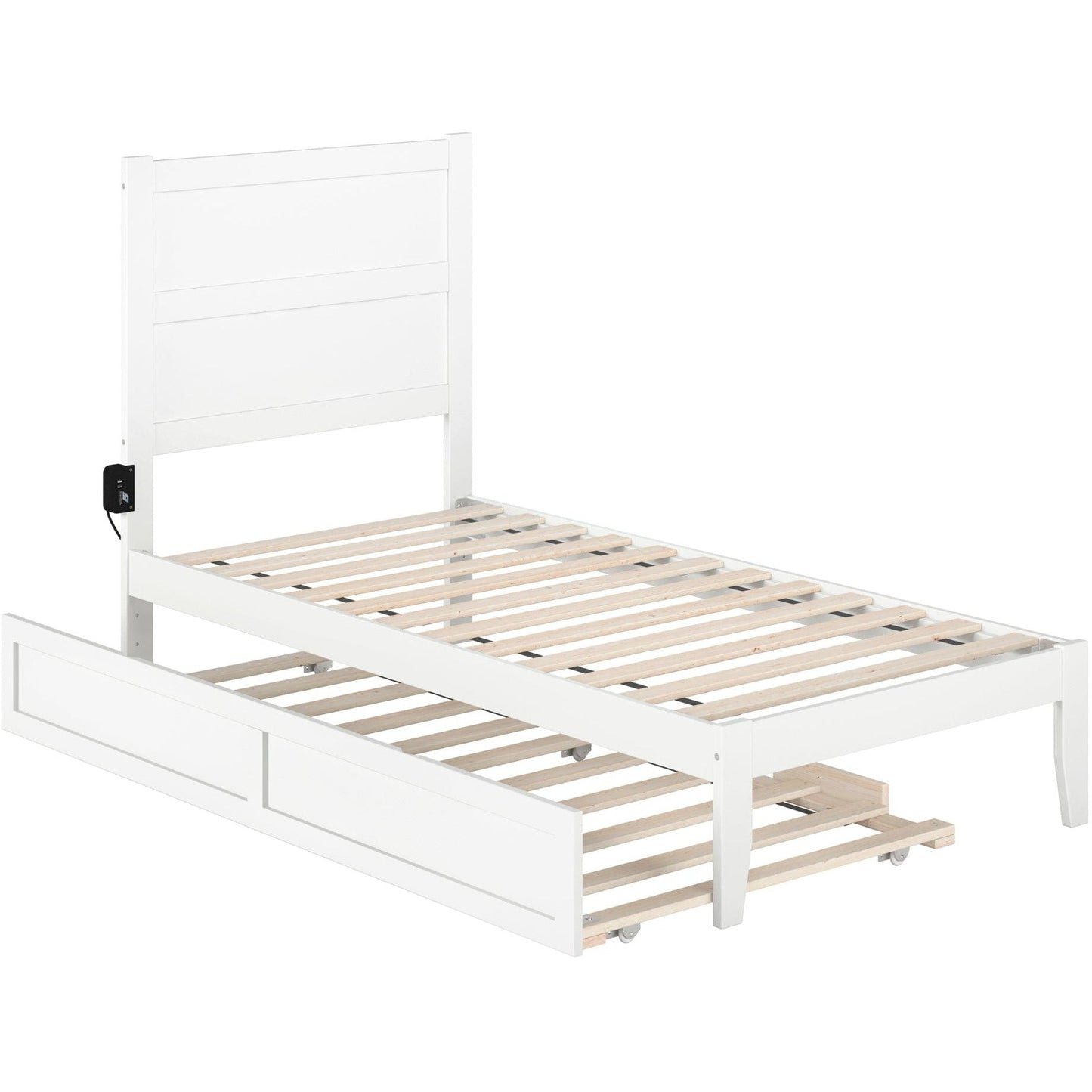 AFI Furnishings NoHo Twin Bed with Twin Trundle in White AG9111222