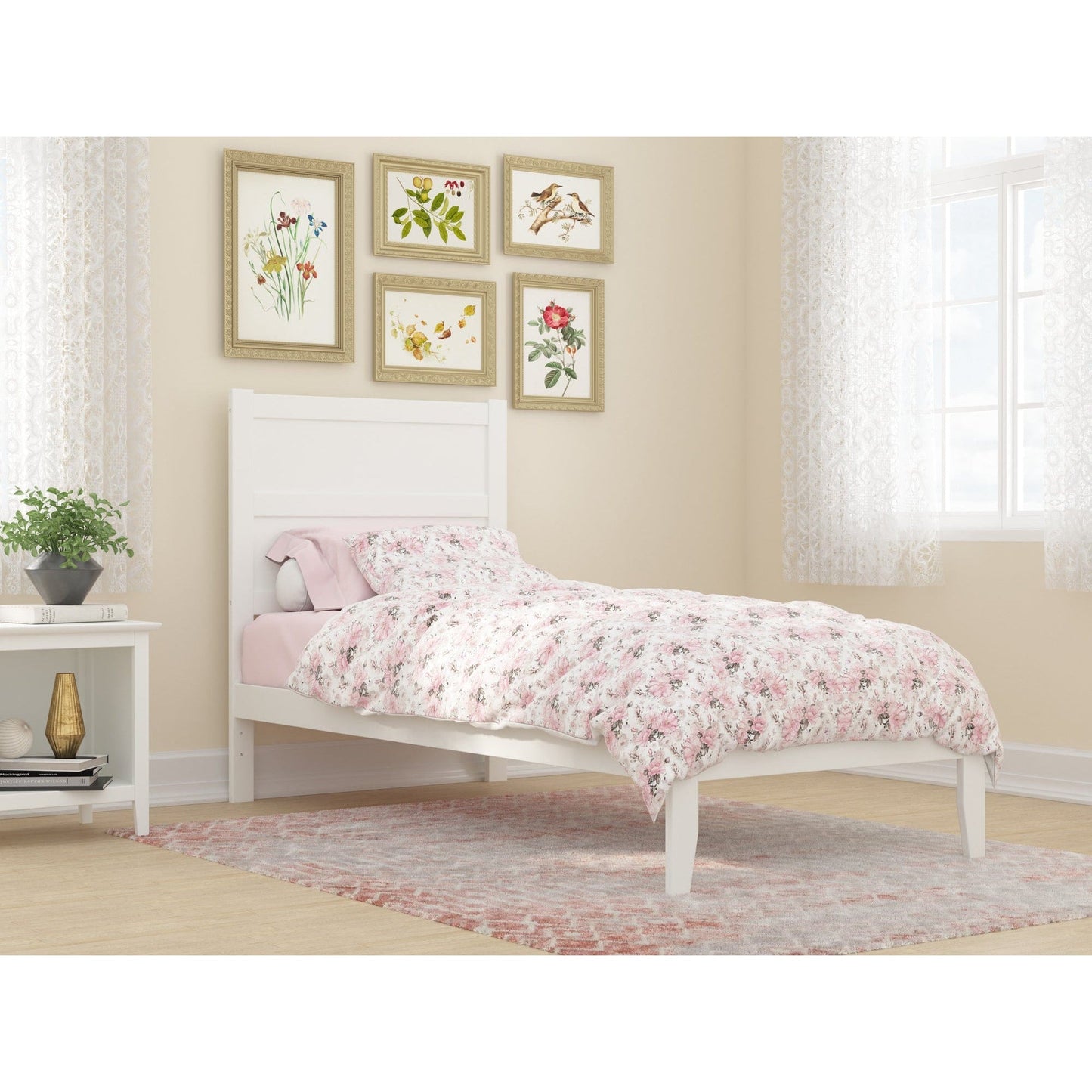 AFI Furnishings NoHo Twin Extra Long Bed in White AG9110012