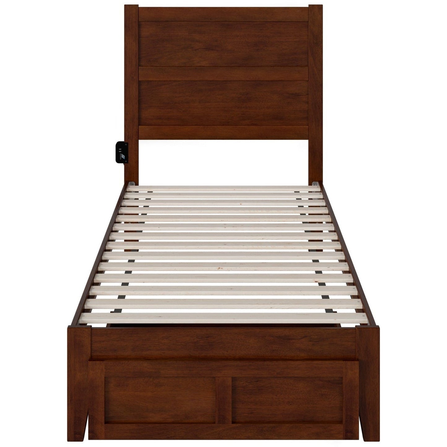 AFI Furnishings NoHo Twin Extra Long Bed with Foot Drawer in Walnut AG9112414