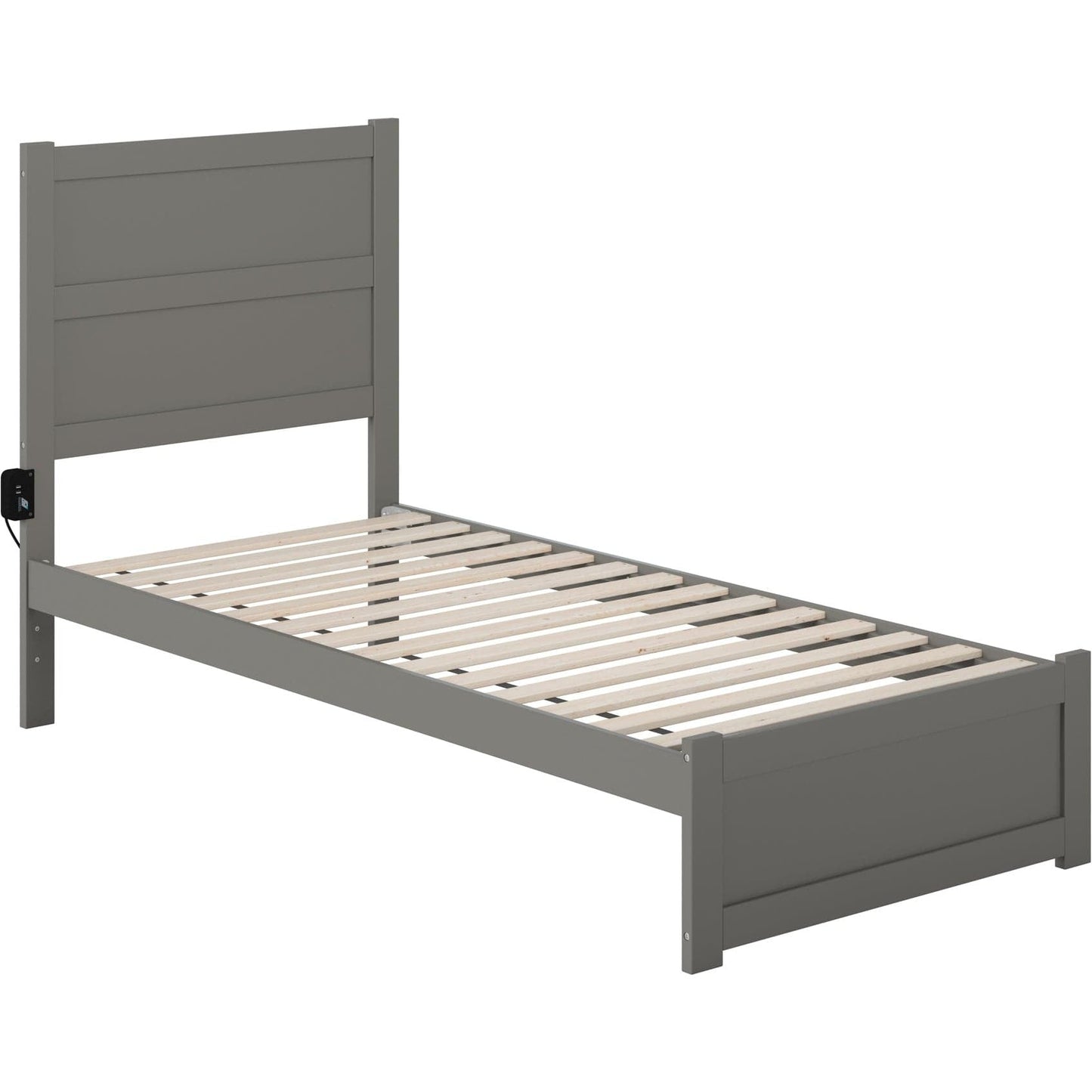 AFI Furnishings NoHo Twin Extra Long Bed with Footboard in Grey AG9160019