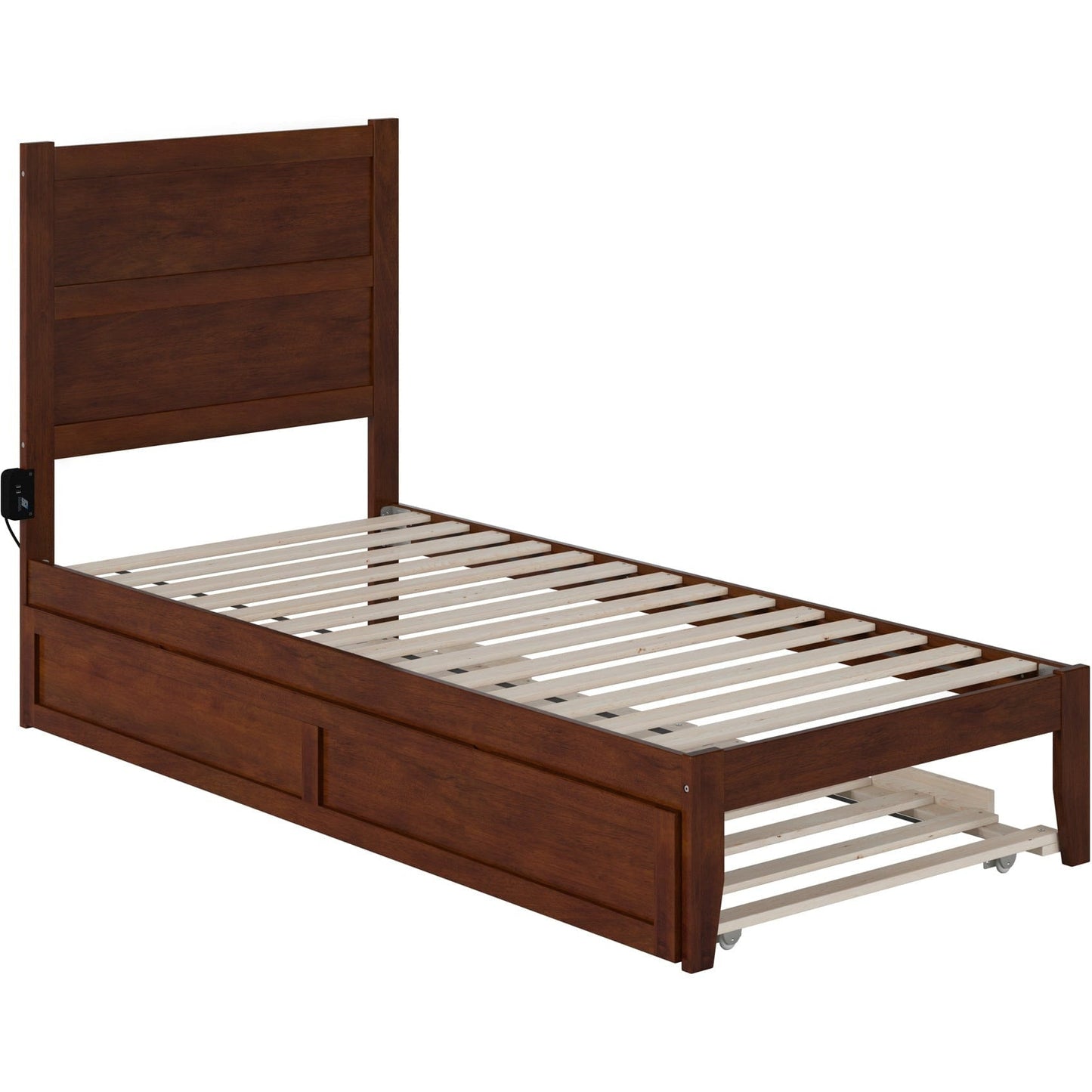 AFI Furnishings NoHo Twin Extra Long Bed with Twin Extra Long Trundle in Walnut AG9111114