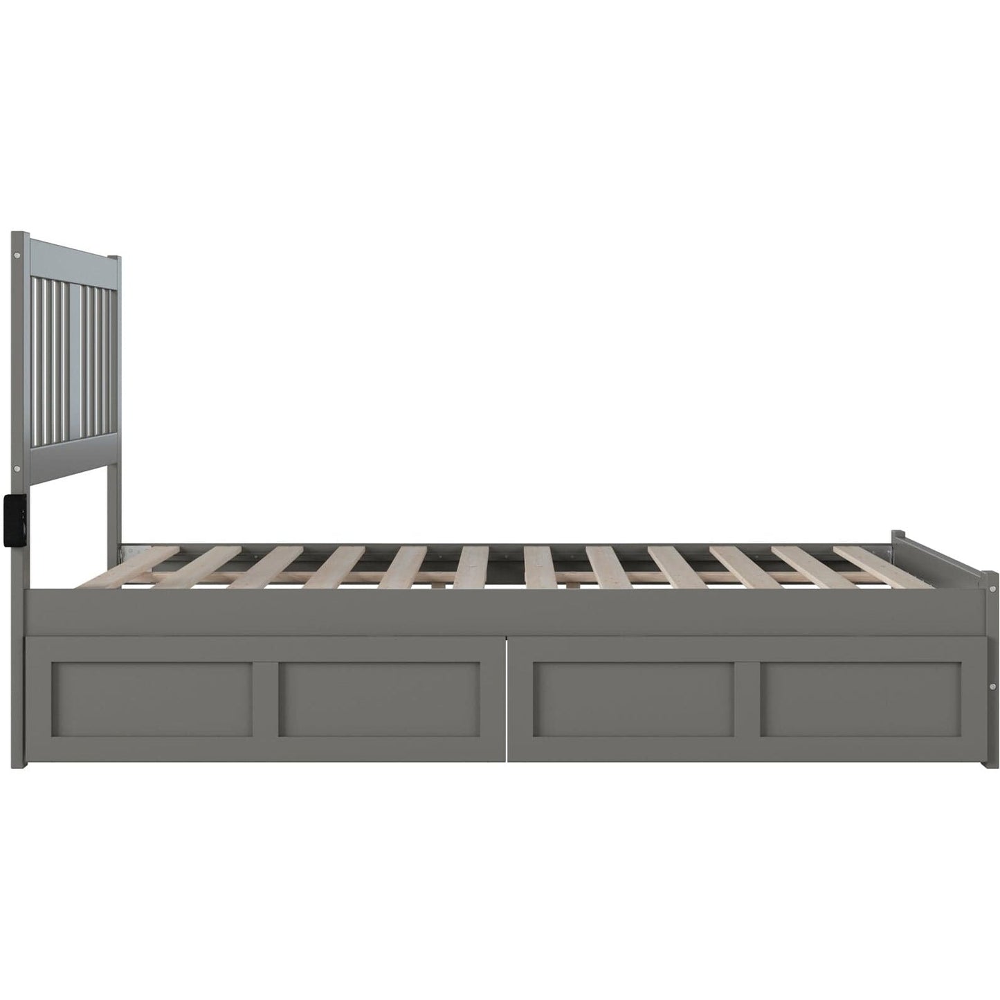 AFI Furnishings Tahoe Full Bed with Footboard and 2 Drawers in Grey AG8963339