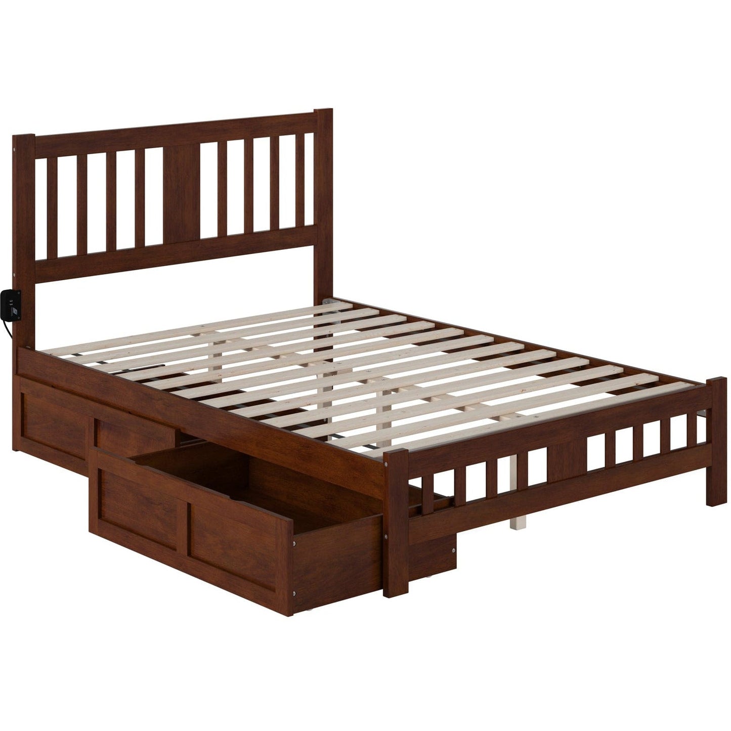 AFI Furnishings Tahoe Full Bed with Footboard and 2 Drawers in Walnut AG8963334