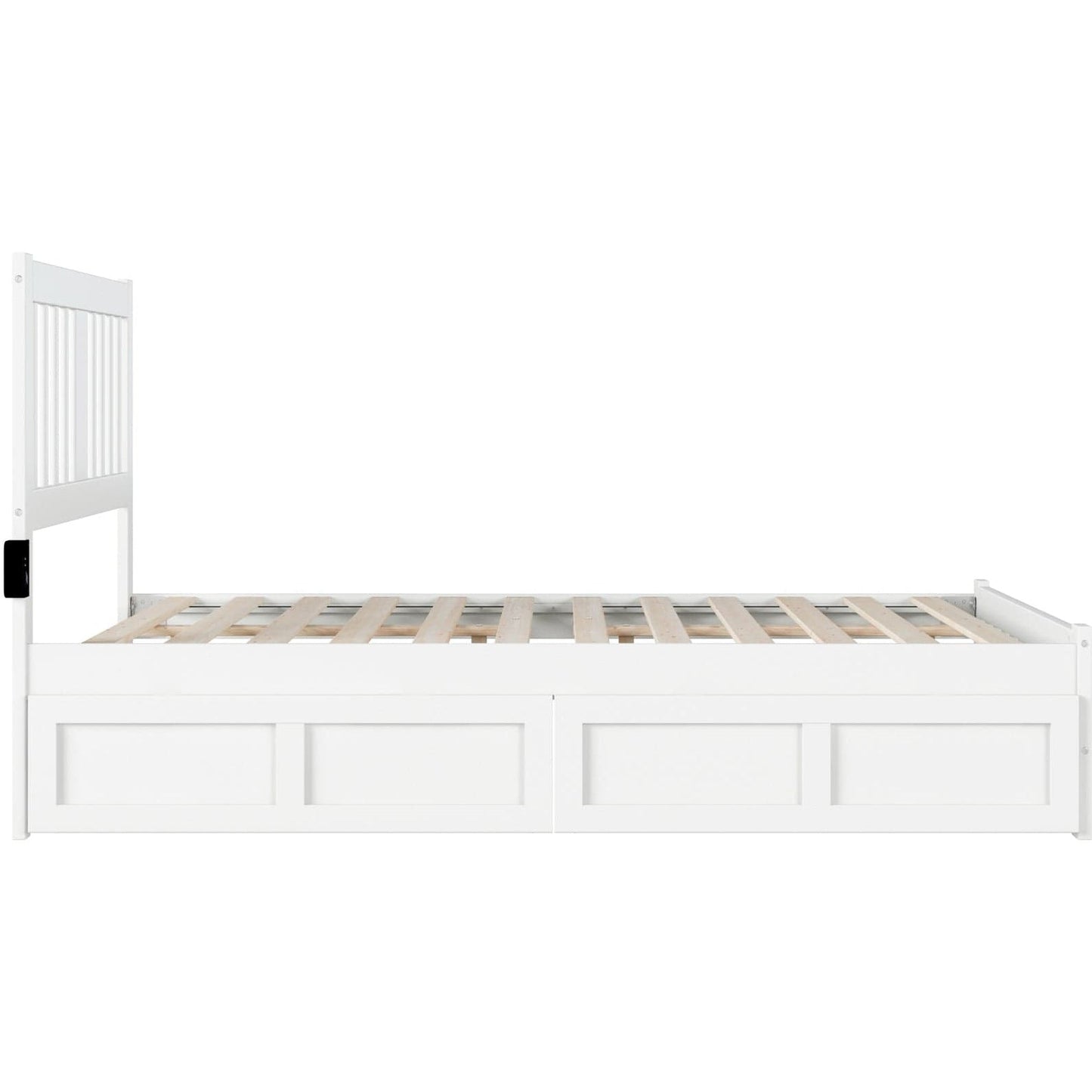 AFI Furnishings Tahoe Full Bed with Footboard and 2 Drawers in White AG8963332