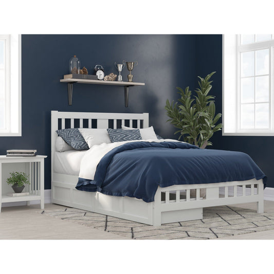 AFI Furnishings Tahoe Full Bed with Footboard and 2 Drawers in White AG8963332