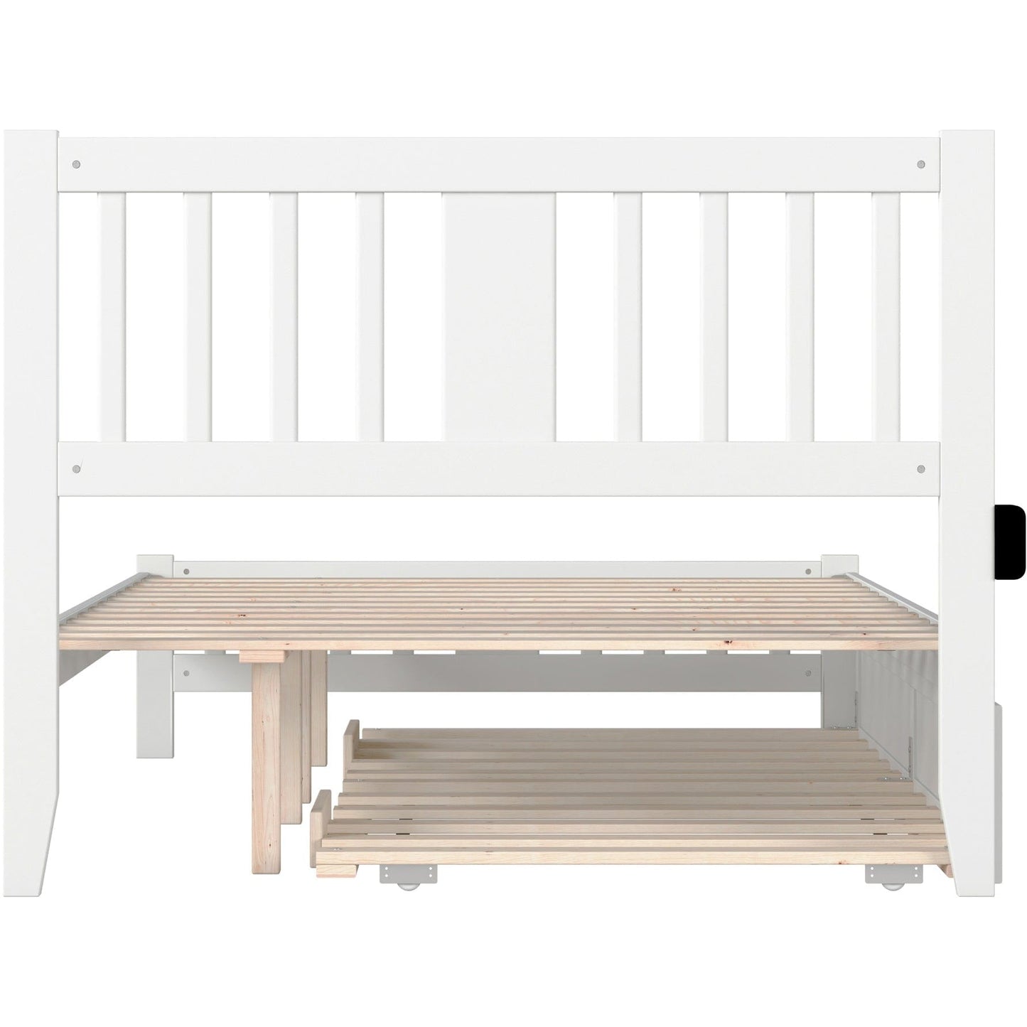 AFI Furnishings Tahoe Full Bed with Footboard and Twin Trundle in White AG8961232