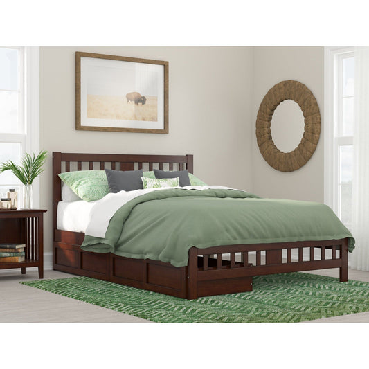 AFI Furnishings Tahoe Queen Bed with Footboard and 2 Drawers in Walnut AG8963444