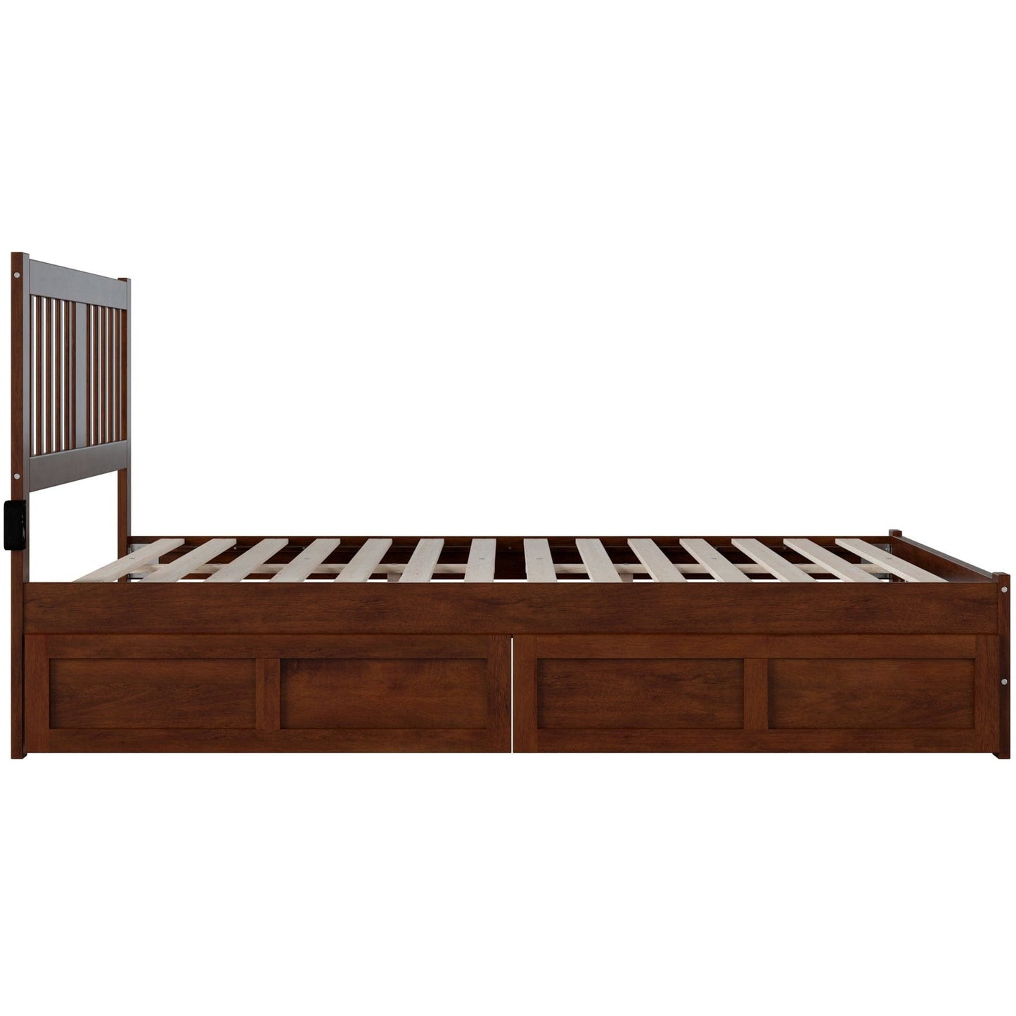 AFI Furnishings Tahoe Queen Bed with Footboard and 2 Drawers in Walnut AG8963444