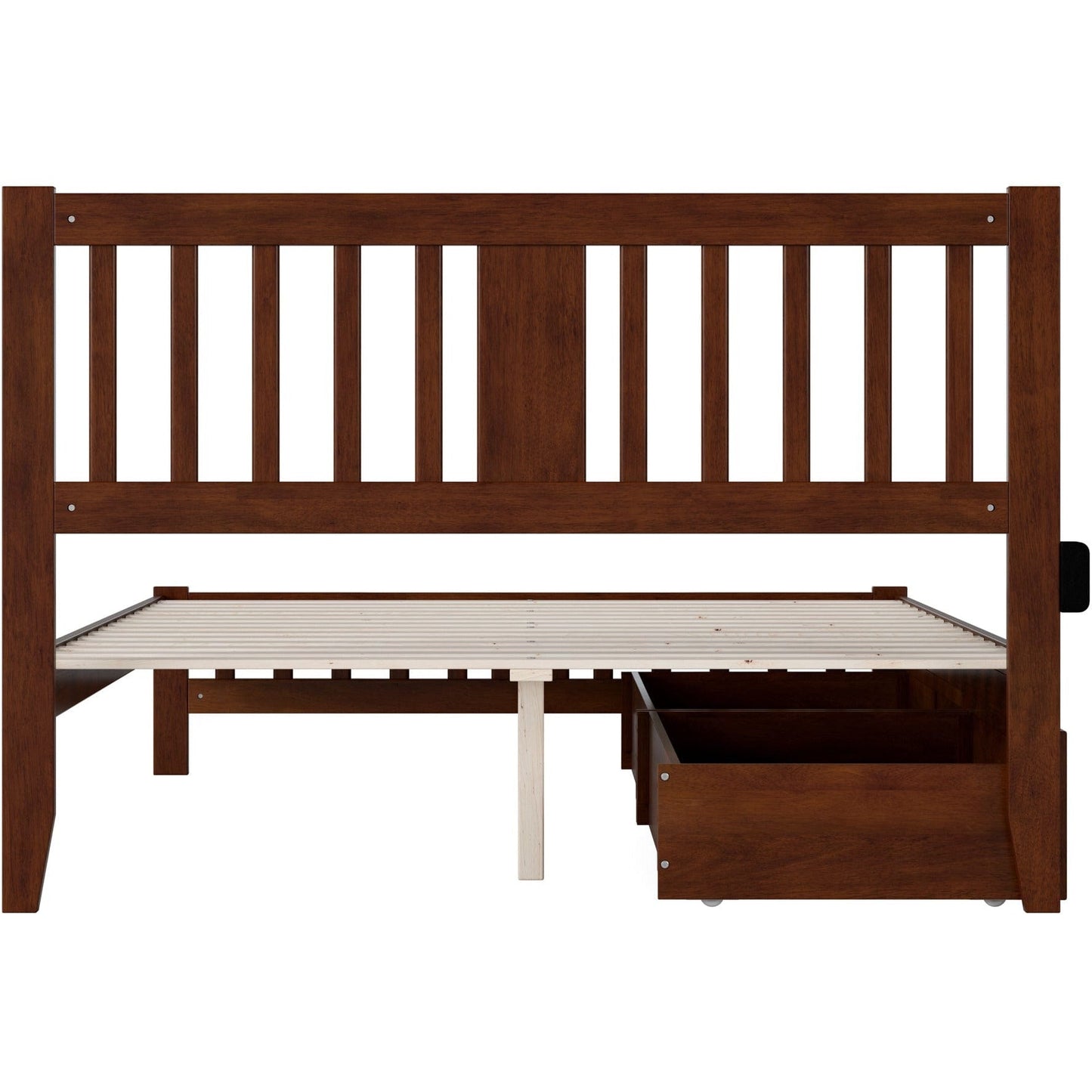 AFI Furnishings Tahoe Queen Bed with Footboard and 2 Drawers in Walnut AG8963444