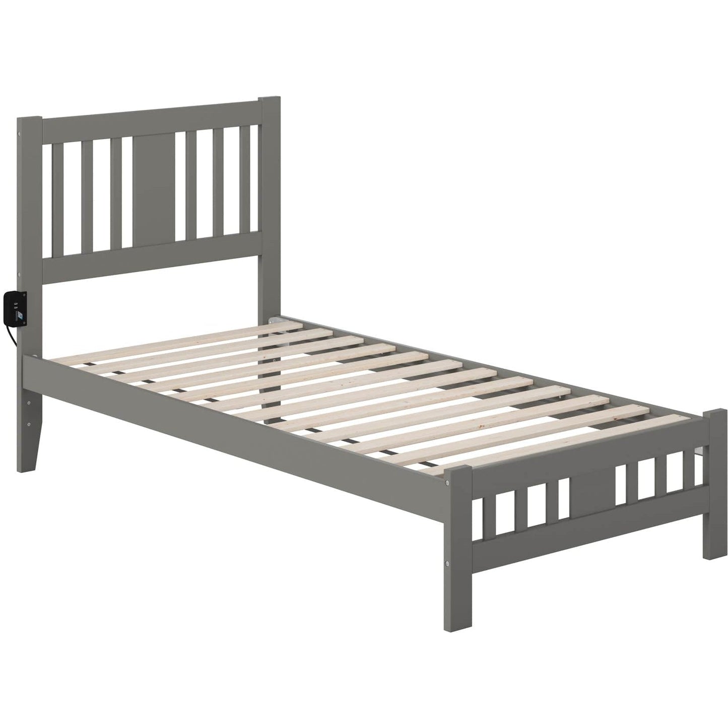 AFI Furnishings Tahoe Twin Bed with Footboard in Grey AG8960029