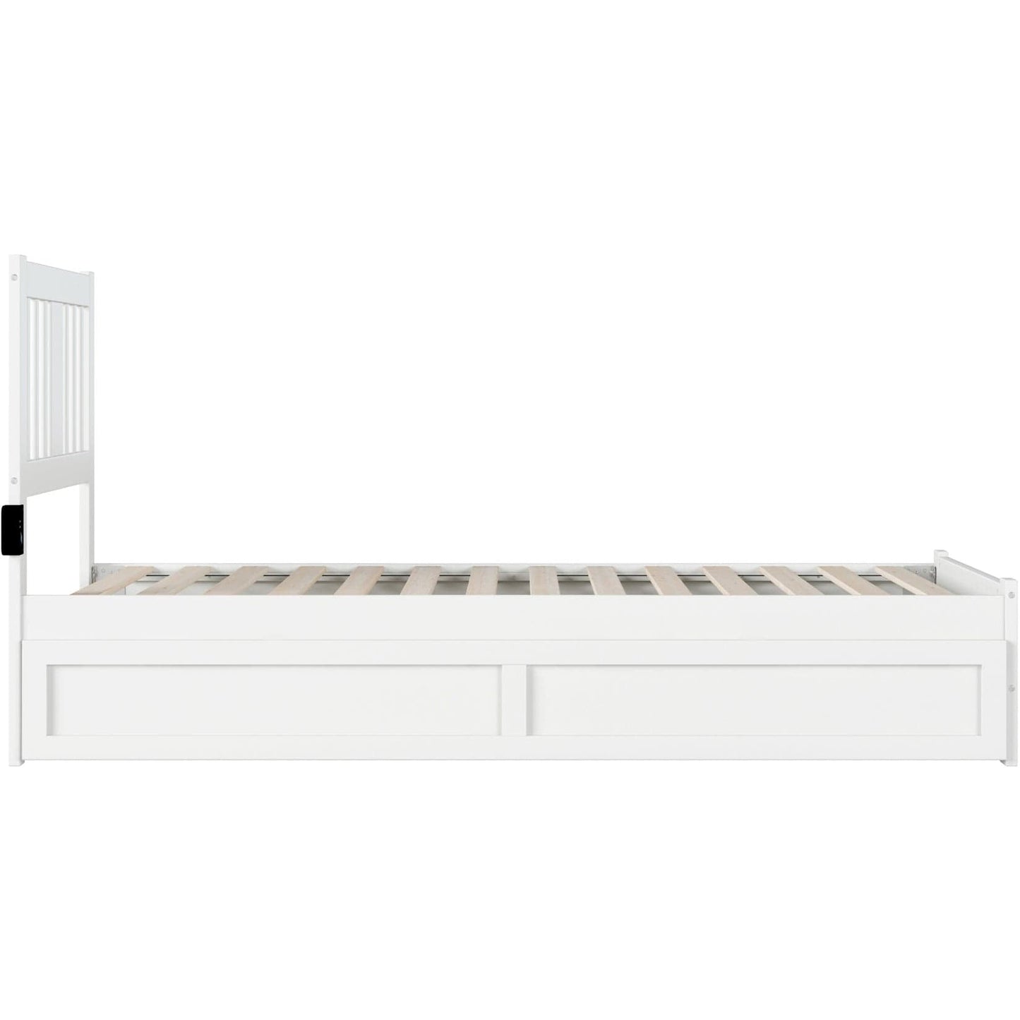 AFI Furnishings Tahoe Twin Extra Long Bed with Footboard and Twin Extra Long Trundle in White AG8961112