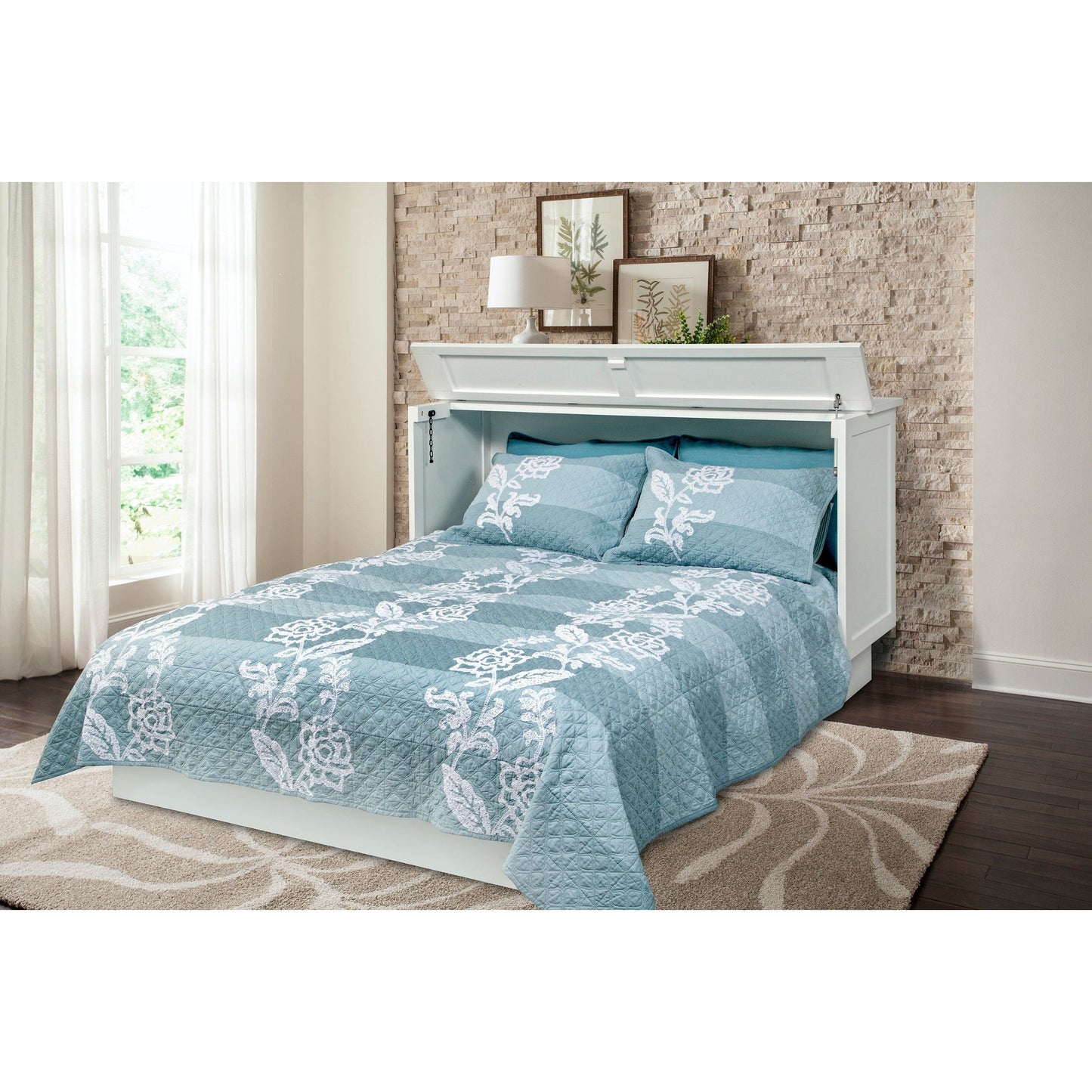 Arason Brussels Creden-ZzZ Queen White Cabinet Bed 543-10