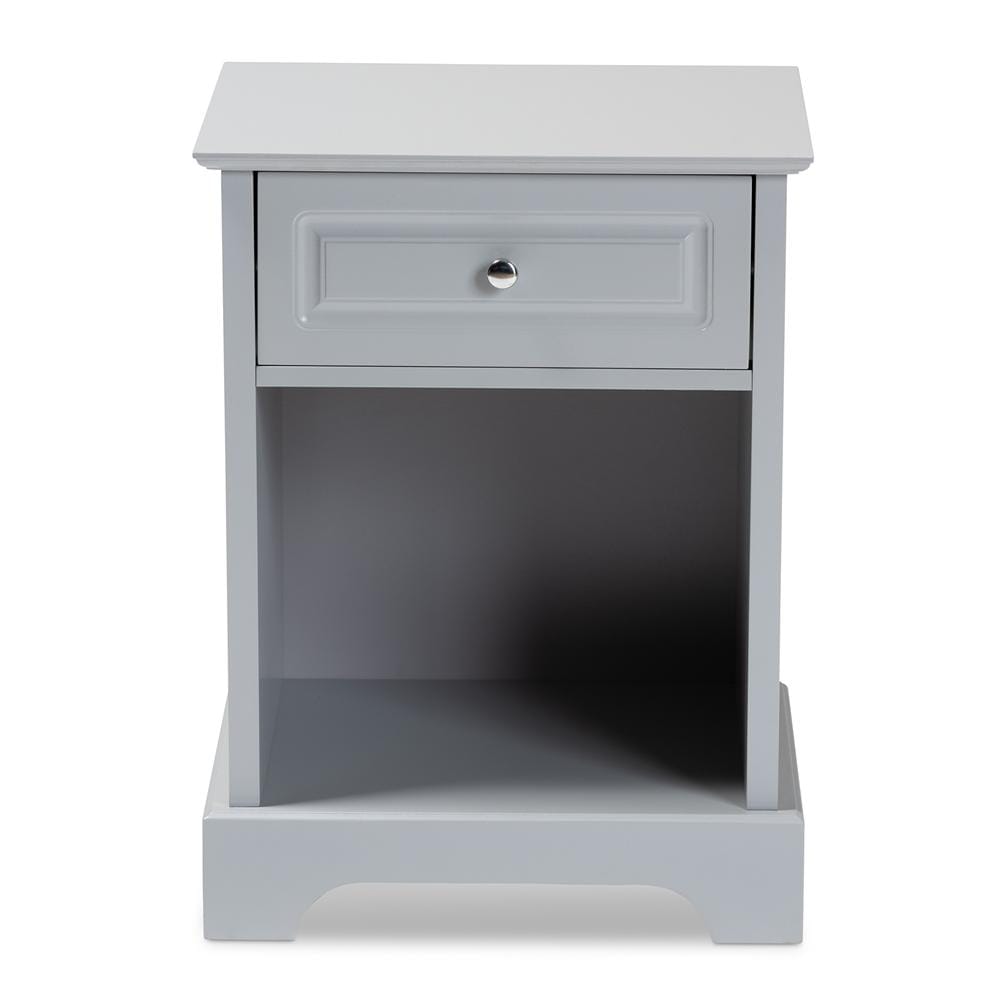 Baxton Studios Night Stand Baxton Studio Chase Modern Transitional 1-Drawer Wood Nightstand