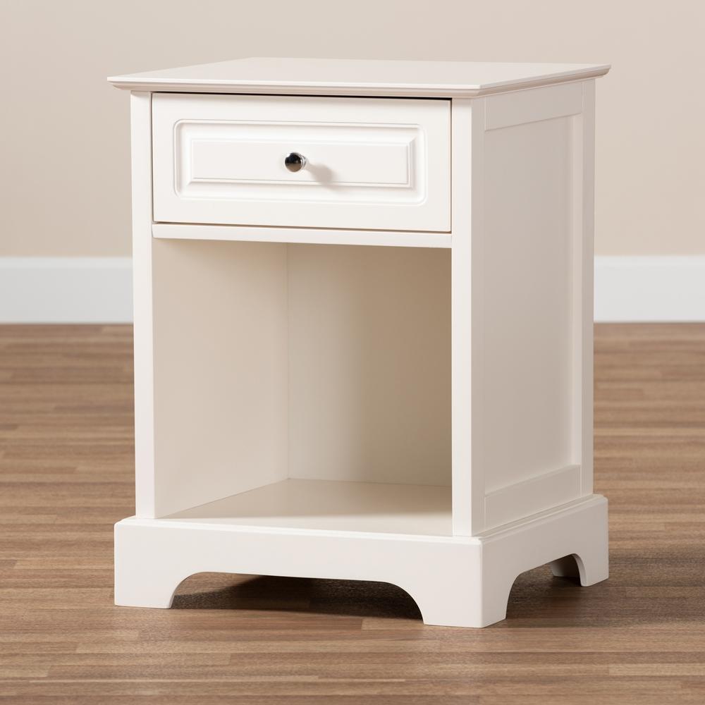 Baxton Studios Night Stand Baxton Studio Chase Modern Transitional 1-Drawer Wood Nightstand