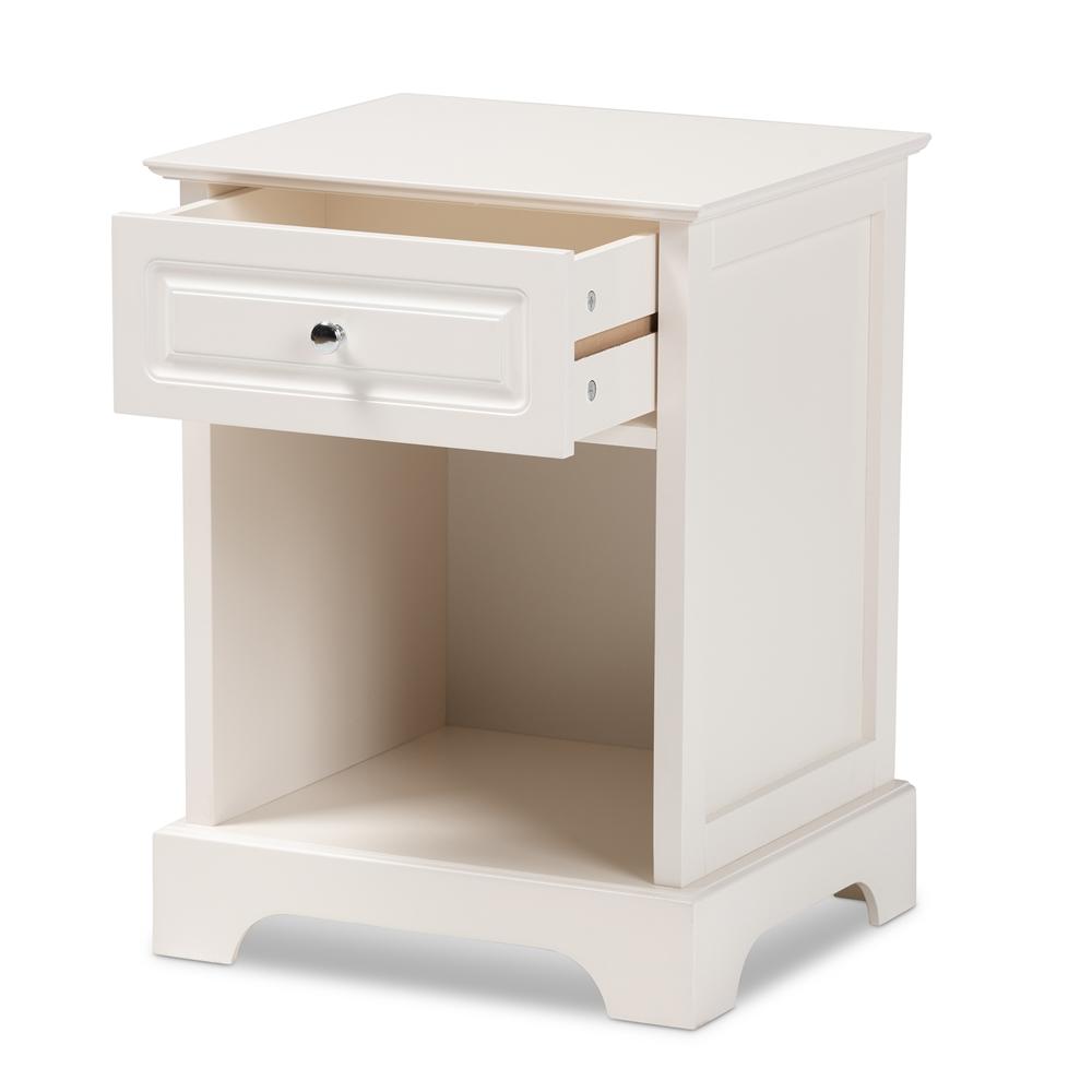 Baxton Studios Night Stand Baxton Studio Chase Modern Transitional 1-Drawer Wood Nightstand