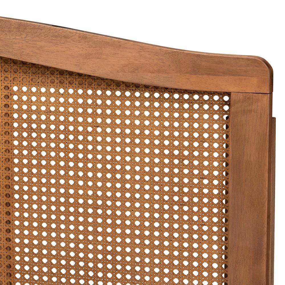 Baxton Studios Headboards Baxton Studio Mareike Mid-Century Modern Wood and Synthetic Rattan Headboard