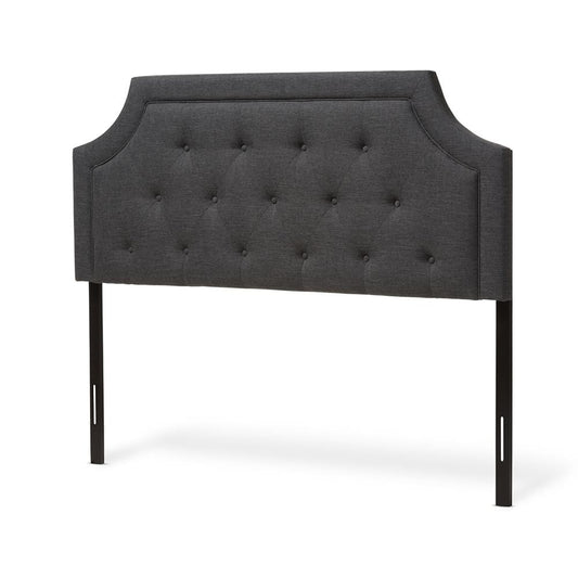 The Bedroom Emporium Baxton Studio Mars Modern and Contemporary Dark Grey Fabric Headboard