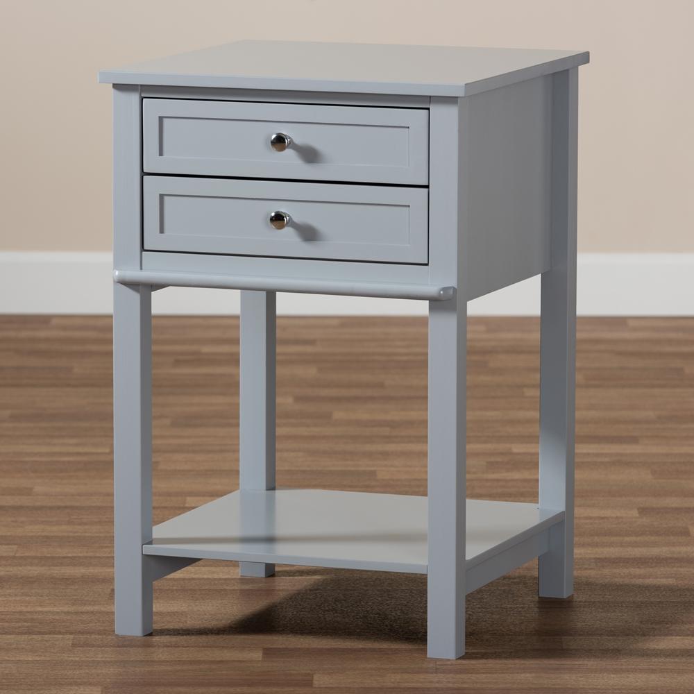 Baxton Studios Night Stand Baxton Studio Willow modern Transitional 2-Drawer Wood Nightstand