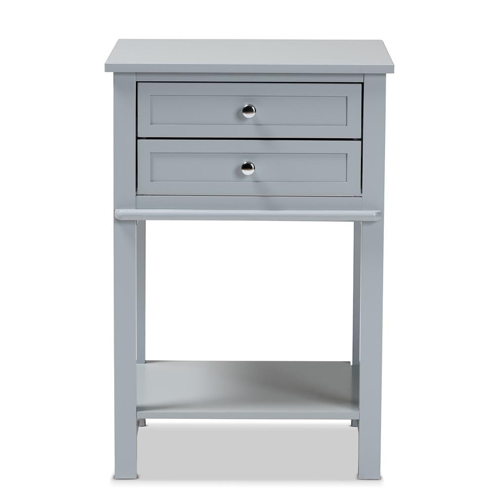 Baxton Studios Night Stand Baxton Studio Willow modern Transitional 2-Drawer Wood Nightstand