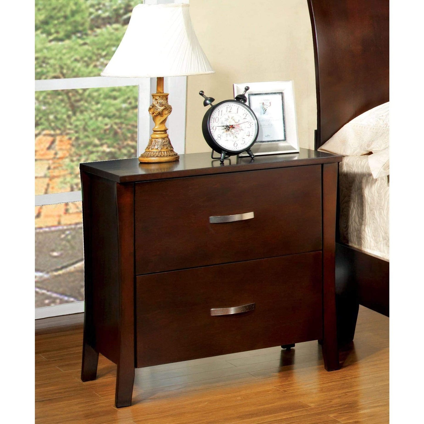 Furniture of America nightstand Cassia Contemporary 2 Drawer Nightstand Cassia Contemporary 2 Drawer Nightstand