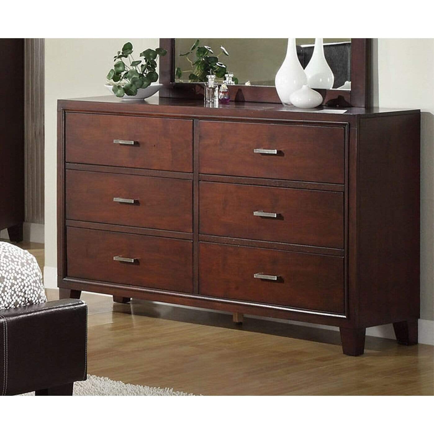 Furniture of America Dresser Farlin Contemporary 6-Drawer Dresser