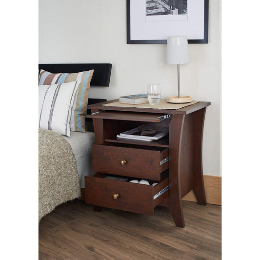 Furniture of America nightstand walnut Kathleen Modern Nighstand in Vintage Walnut