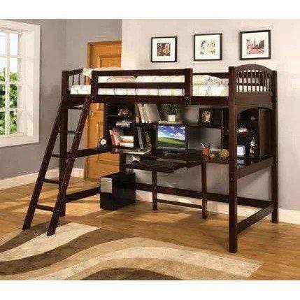 Furniture of America Loft Beds Laurel Cottage Workstation Twin Bunk Bed