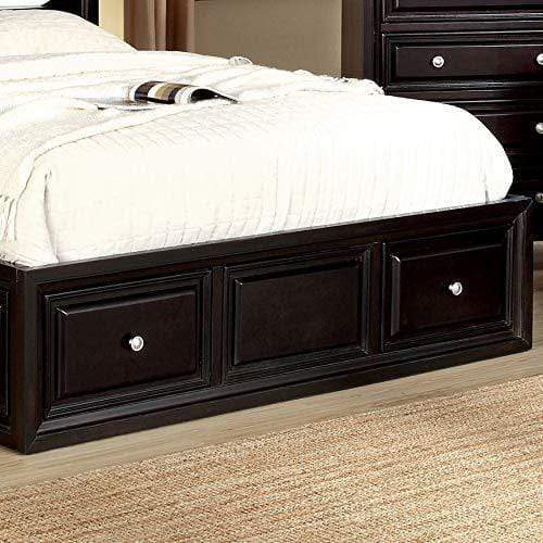 Furniture of America Beds Morison Contemporary Platform Queen Storage Bed with Bookcase