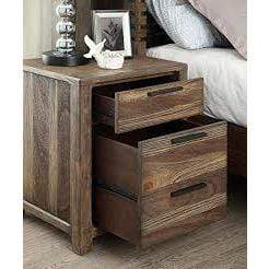 Furniture of America Nightstand Morris Rustic Style Natural Tone, 2-Drawer Nightstand